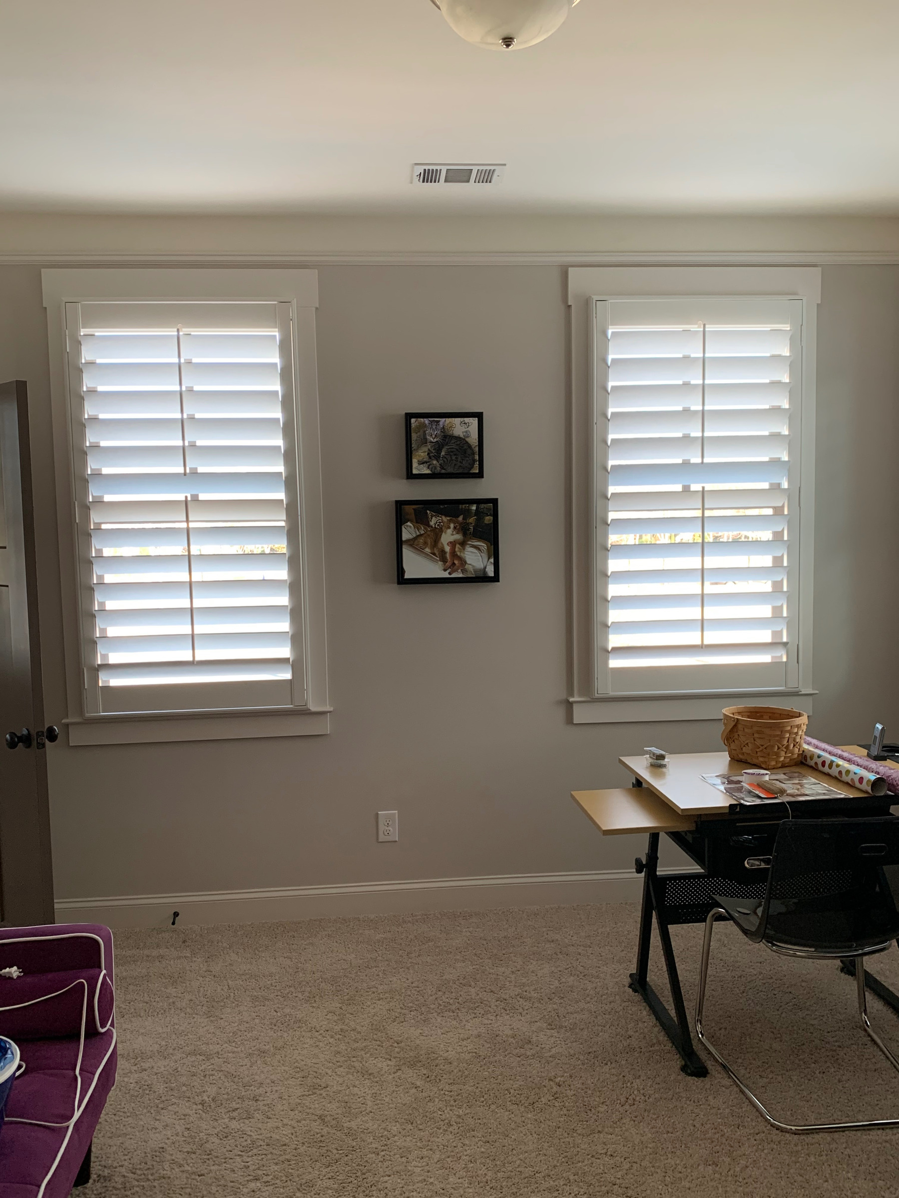 Craft Room Plantation Shutters